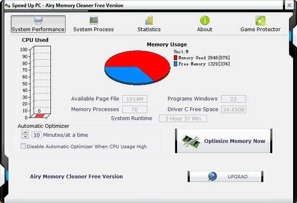 ڴŻߣAiry Memory CleanerV2.0.1.3 