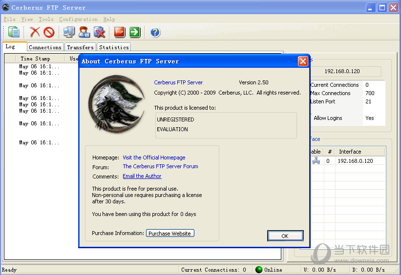 Windows FTPCerberus FTP Server
