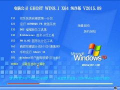 电脑公司DNGS Ghost Win8.1 X64 纯净安全版 2015.09