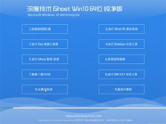 深度技术Ghost Win10 64位 纯净版 2016年06月